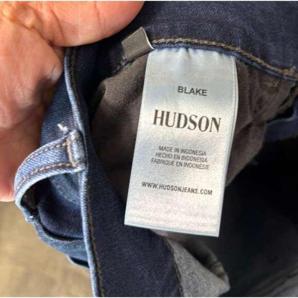 Hudson Blake Mens Jeans Slim Straight Zip Fly Blue Denim 32” Inseam Size 30 - Picture 11 of 13